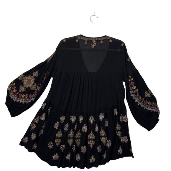 Free People | Arianna Embroidered Tunic in Black - Size small - Picture 16 of 16